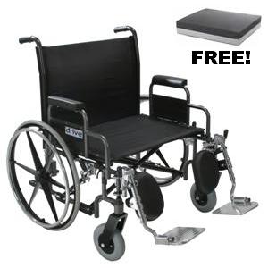 Drive Medical Sentra Heavy Duty Wheelchair - 20" with Adjustable Desk Arms