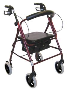 Drive Medical Aluminum Rollator with 8" Wheels (Blue)