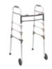 Drive Medical Junior/Adult Two Button Folding Universal Walker with 5" Wheels