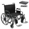 Drive Medical Sentra Heavy Duty Wheelchair - 22" with Adjustable Full Arms