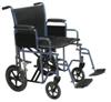 Drive Medical Steel Transport Chair with Large Tires